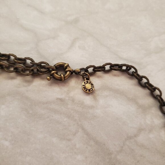 ✨ J.Crew Rhinestones Crystals Pave Cluster Antique Necklace ✨ - Picture 11 of 16